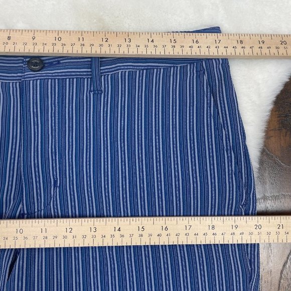 Tommy Bahama Shorts 33 Blue Striped Stretch Nylon 10" Inseam Golf Men's - Picture 6 of 9